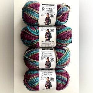 Charisma Mulberry Blush Multicolor Yarn by Loops & Threads 4 Balls Soft Knitting